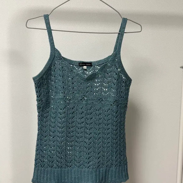 [BUNJANG] Hippie & Pine In Harmony Kim Ah-hop Zara Knit Sleeveless / 히피디피 인앤양인하모니 김아홉 자라 니트슬리브리스