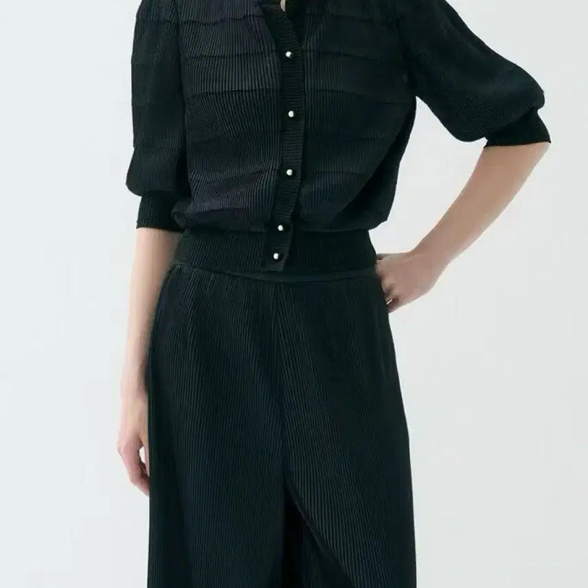 [BUNJANG] Lang Set Cardigan and Wide Pants / 랑* 세트