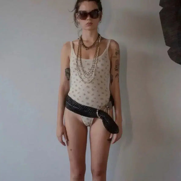 [BUNJANG] Sculptor Flower Pattern Body Suit / 스컬프터 플라워 바디 수트