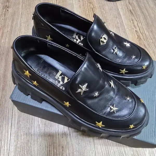 [BUNJANG] Lucky Chouette Black Star Loafers / 블랙 스타 로퍼