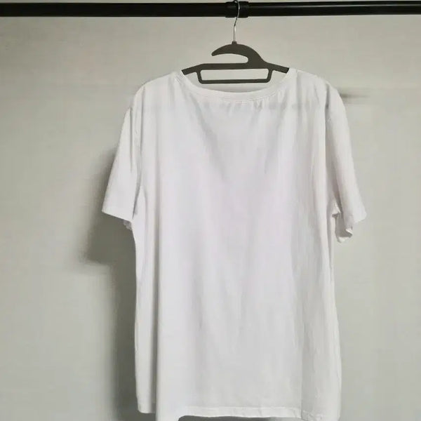 [BUNJANG] White Detroit Oversized Short-Sleeve T-Shirt / 화이트 디트로이트 오버핏 반팔 티셔츠