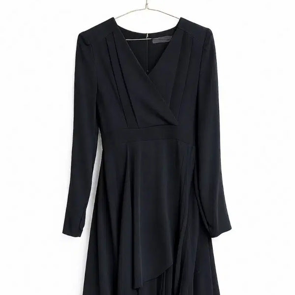 [BUNJANG] Black Wrap Dress Size 55 / 블랙 랩 원피스 55사이즈
