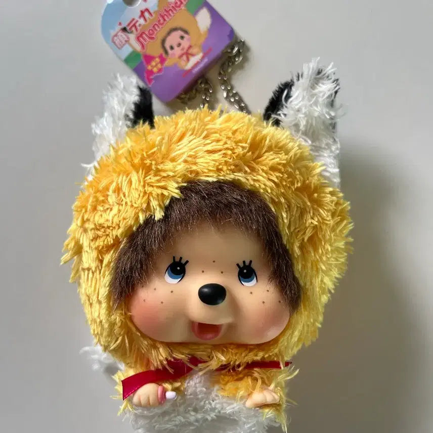 [BUNJANG] Hokkaido Limited Edition Large Head Fox Monchhichi Charm / [고전/공뎀할인] 홋카이도 한정 대두 여우 몬치치 키링
