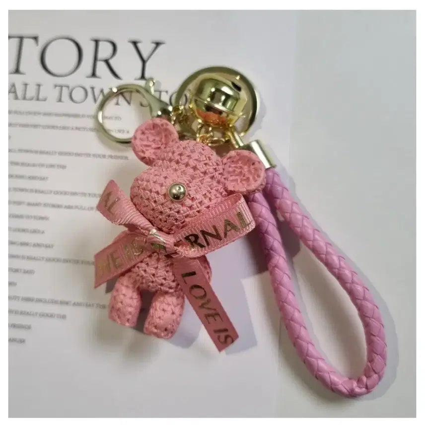 [BUNJANG] Pink Bear Keychain / 핑크 곰돌이 키링