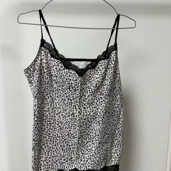 [BUNJANG] Strawberry Boutique Vintage Leopard Print Sleeveless Top / 갸루깔 딸기부티크 빈티지 호피슬리브리스