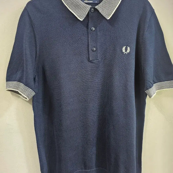 [BUNJANG] Fred Perry Knit Polo Shirt Navy M / 프레드페리 니트 폴로셔츠 네이비
