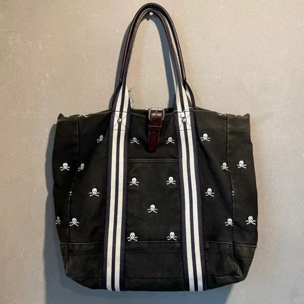 [BUNJANG] Polo Ralph Lauren Rugby Skull Canvas Tote Bag / 럭비 랄프로렌 스컬 토트백