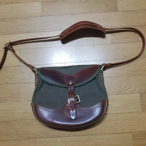 [BUNJANG] Leather & Canvas Messenger Bag / 메신저백