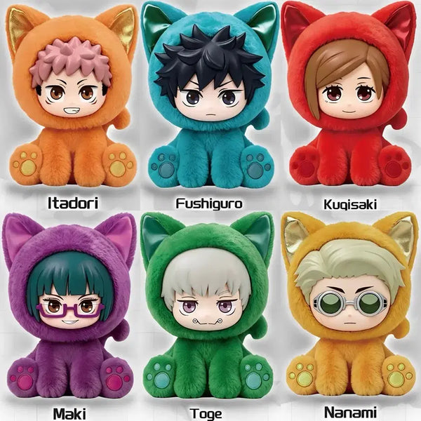 [BUNJANG] Jujutsu Kaisen Cat Charm Keychains - Yuji, Megumi, Nobara, Maki, Toge, Nanami / 주술회전 고양이 주부부 이타도리 메구미 쿠기사키 이누마키 나나미 키링