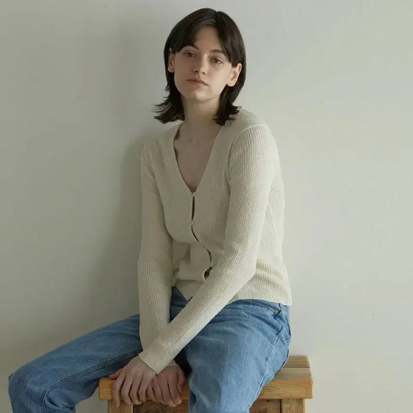 [BUNJANG] H8 Page Knit Cardigan Cream Free Size / H8(에이치에이트) 가디건