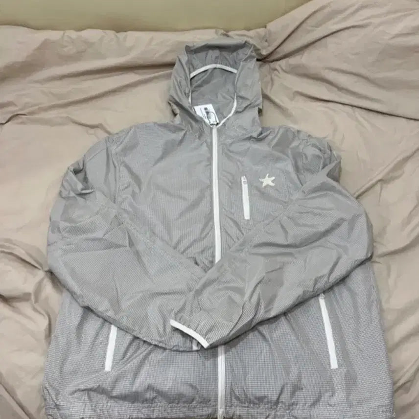 [BUNJANG] The Coldest Moment Check Windbreaker Beige L / 택 O) 더콜디스트모먼트 TCM 체크 바람막이 베이지 새상품