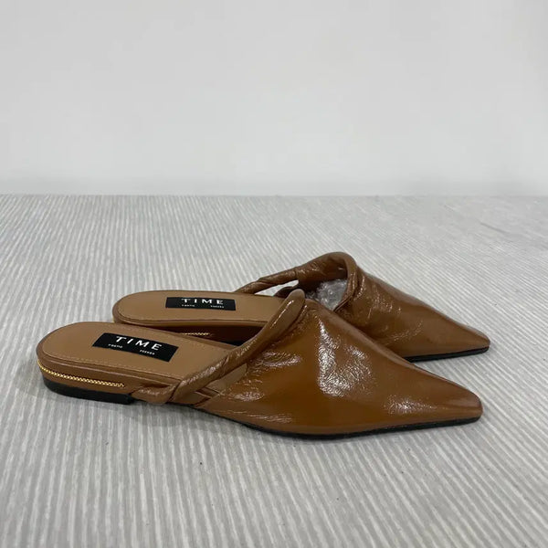 [BUNJANG] TIME Twist Strap Leather Mules 245mm / 709-8) TIME 타임 트위스트 스트랩 레더 뮬 245mm
