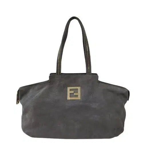 [BUNJANG] Fendi Khaki Gray Pearl Leather Shoulder Bag / 정품 펜디 카키그레이 펄 레더 숄더백