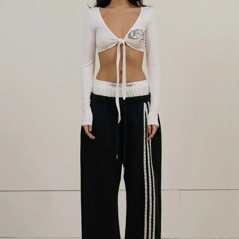 [BUNJANG] Eyeer Front Line Sagging Layered Sweatpants / Eyeer Front Line Sagging Layerd Sweatpan