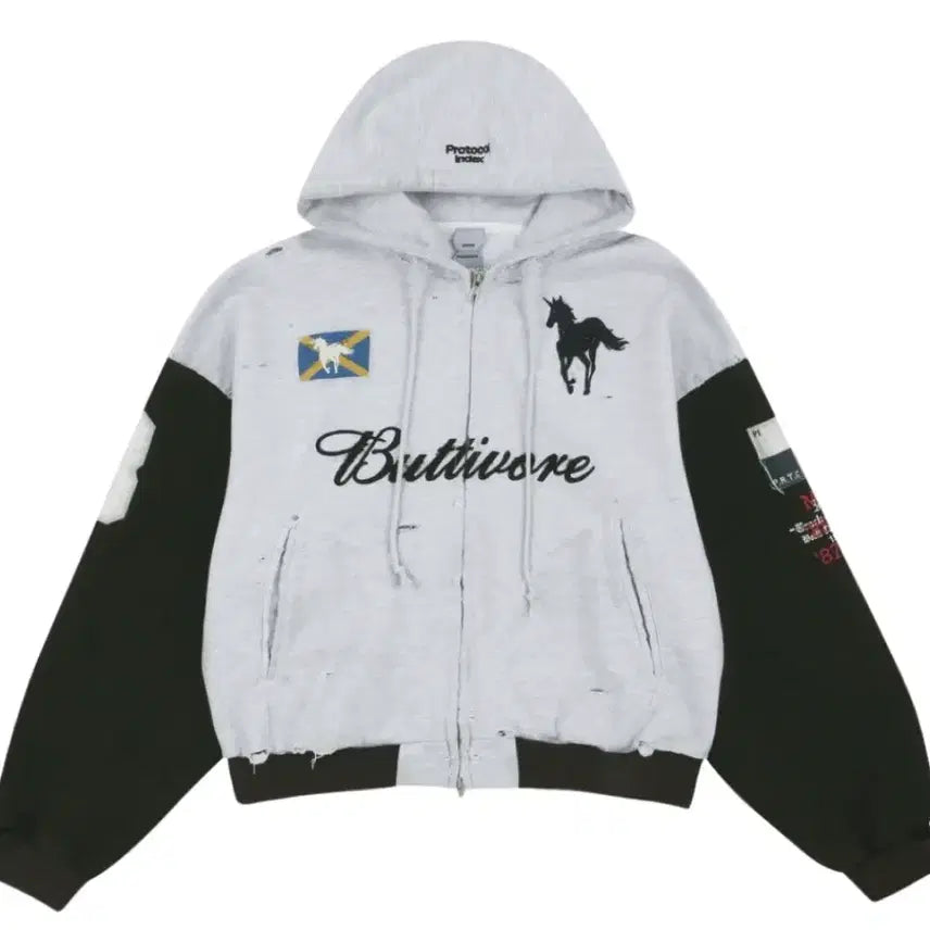 [BUNJANG] Protocol Bertie Bore Hoodie Zip-Up / 2) 프로토콜 인덱스 버티보어 후드 집업