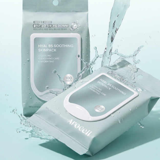 [BUNJANG] Arocell Hyal B5 Soothing Skin Pack 100ea Cooling Toner Pads / 아로셀 히알 비5 수딩 스킨팩 100매 쿨링패드 토너패드 토너팩