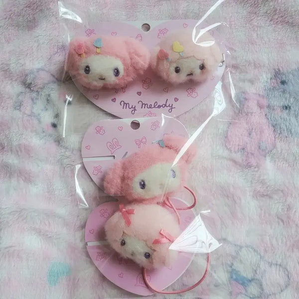 [BUNJANG] Sanrio My Melody & My Sweet Piano Hairpin Hair Tie / 산리오 마이멜로디 마이스위트피아노 헤어핀 머리끈 머리핀 인형