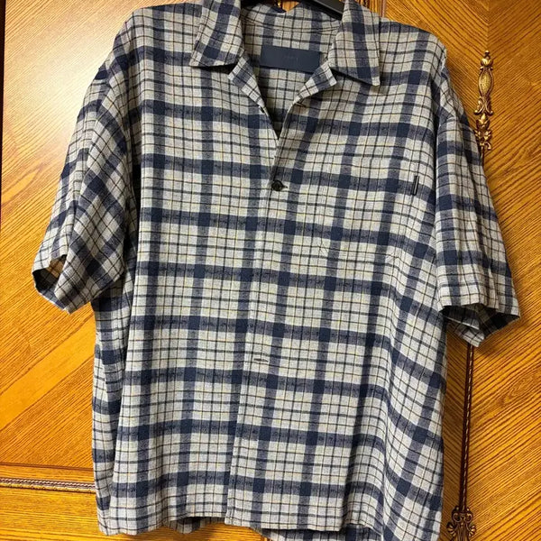 [BUNJANG] JUUN.J 26SS Comma Check Shirt Size 48 / 준지 26ss 콤마 체크 셔츠 48