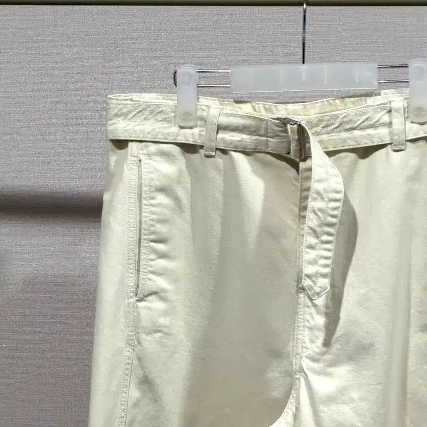 [BUNJANG] Lemaire Belted Ivory Cotton Pants XL / 르메르 벨티드 아이보리 xl