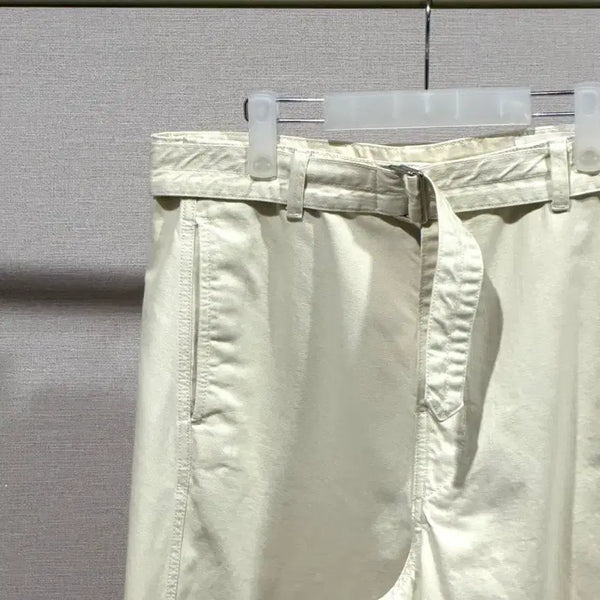 [BUNJANG] Lemaire Belted Ivory Cotton Pants XL / 르메르 벨티드 아이보리 xl