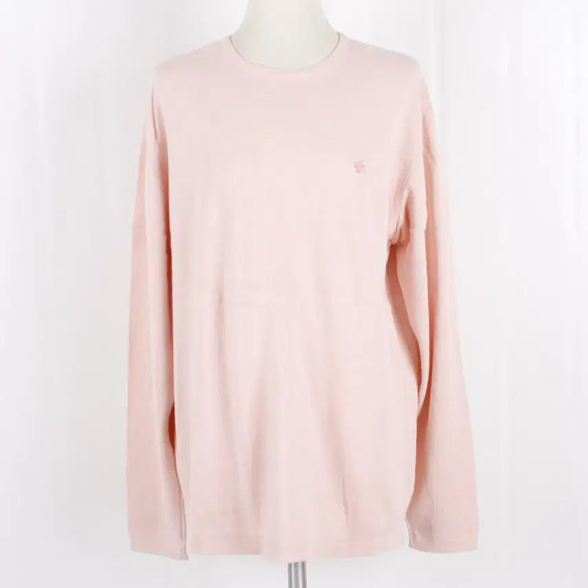 [BUNJANG] Jambangee Women's Cotton Knit Long Sleeve T-Shirt / 잠뱅이 여성 면 니트 티셔츠 긴팔 연핑크 100 77