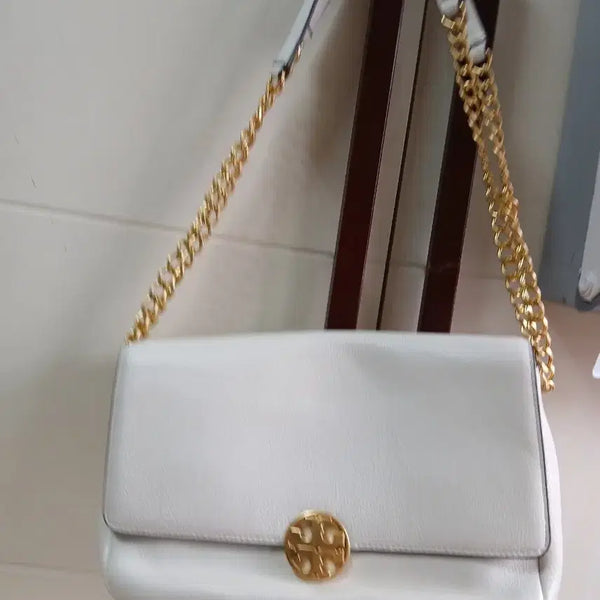[BUNJANG] Tory Burch Chain Shoulder Bag White Leather / 토리버치 체인 숄더백 화이트