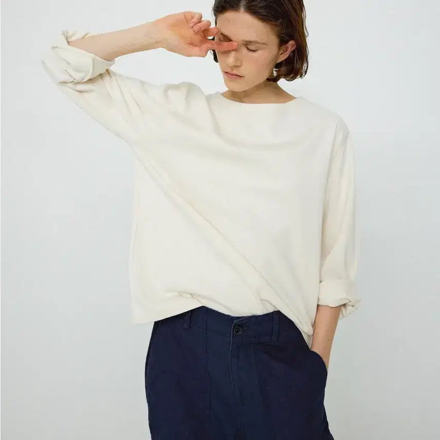 [BUNJANG] L'EAU Dean Solid Tee (Ivory, Free Size) / LEAU(로우) 티셔츠