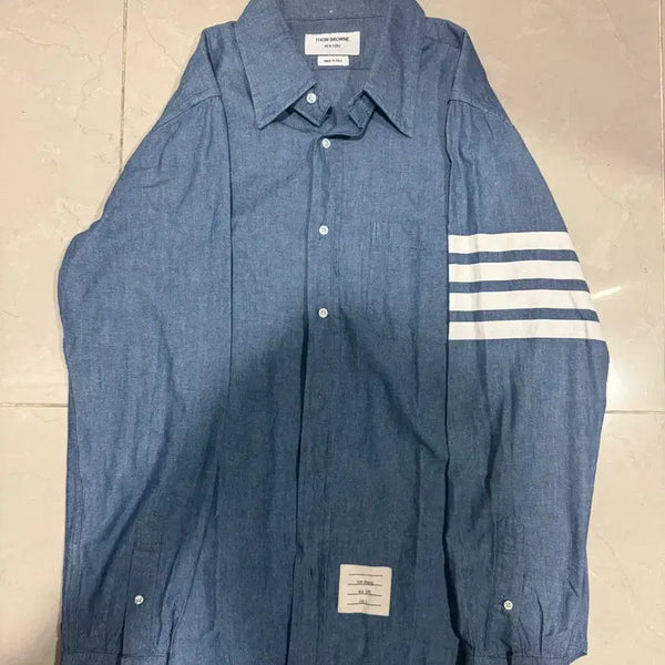 [BUNJANG] Thom Browne Chambray Denim Shirt Size 3 / [당일출고,3사이즈] 25년식 톰브라운 샴브레이 데님 셔츠