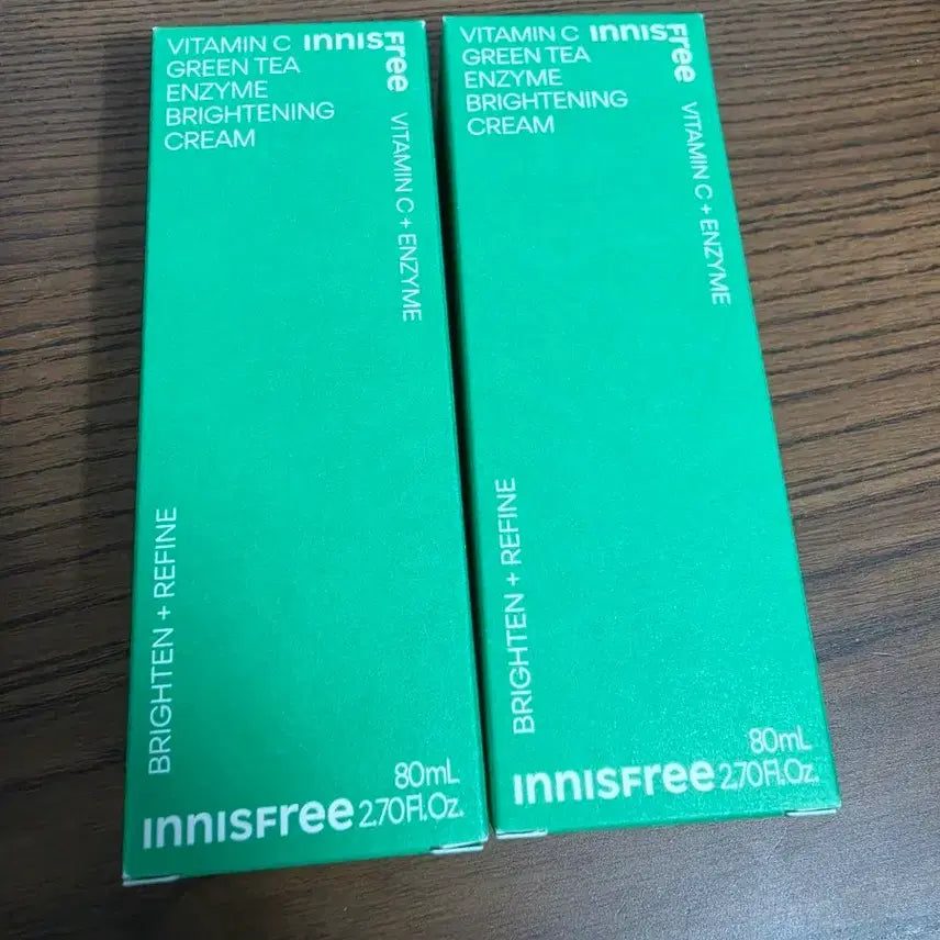 [BUNJANG] Innisfree Vitamin C Green Tea Enzyme Dark Spot Toning Cream 80ml Set / 이니스프리 비타민C 그린티 엔자임 잡티 토닝 크림 80ml 2개