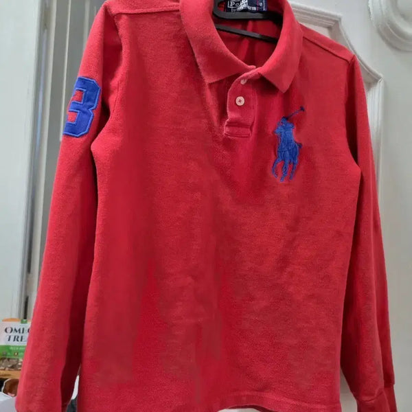 [BUNJANG] Polo Ralph Lauren Long Sleeve Polo Shirt Red / 폴로 랄프로렌 롱슬리브 카라티 레드