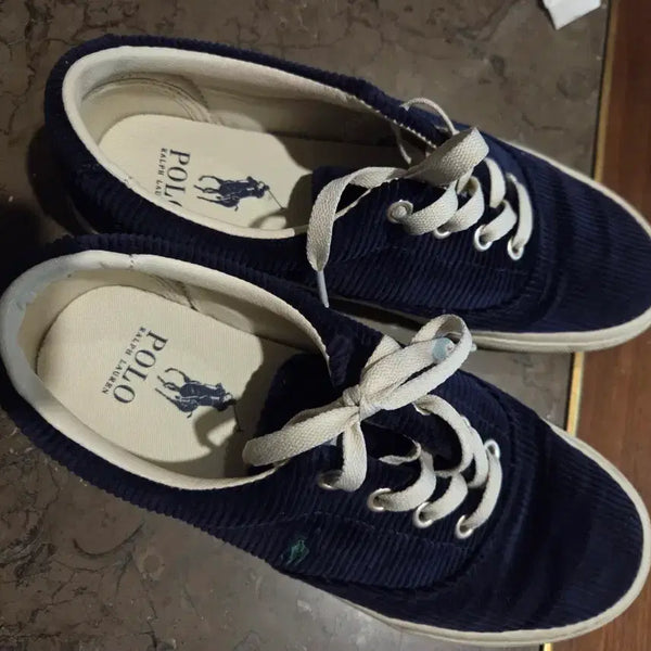[BUNJANG] Polo Ralph Lauren Navy Corduroy Sneakers / 폴로 운동화 스니커즈