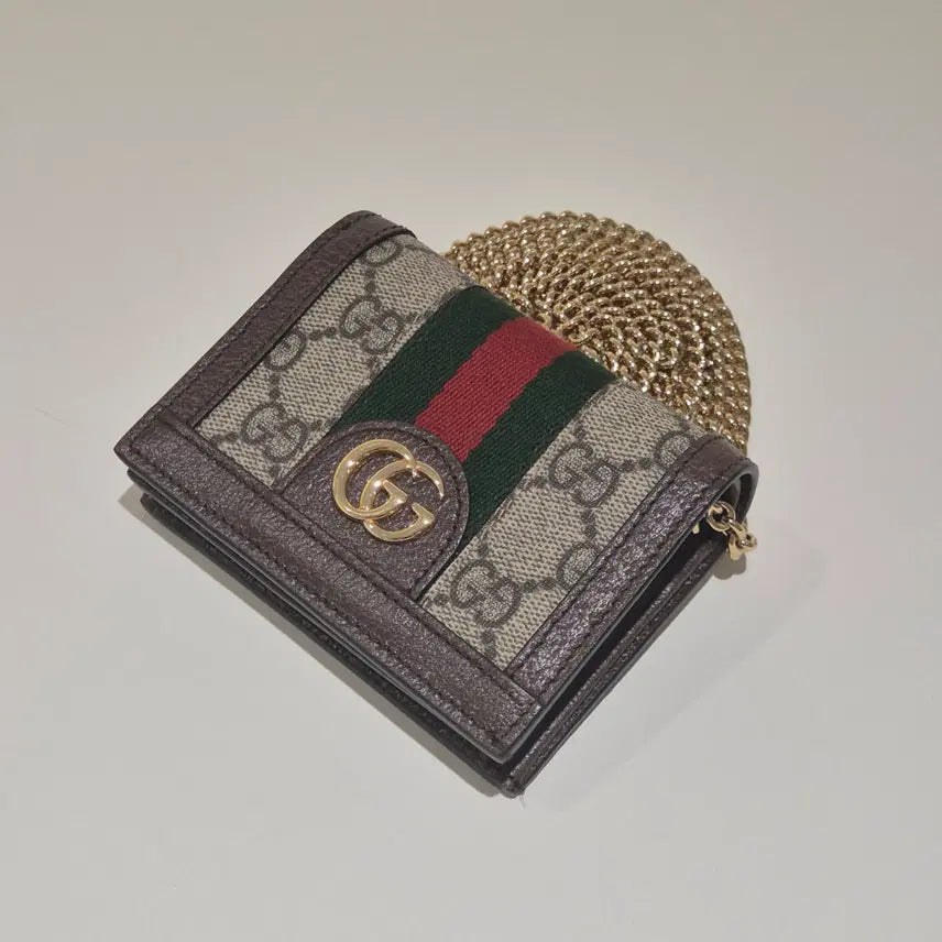[BUNJANG] Gucci Ophidia GG Supreme Canvas Card Case Wallet / 구찌 오피디아 GG 수프림 캔버스 카드 케이스 반지갑