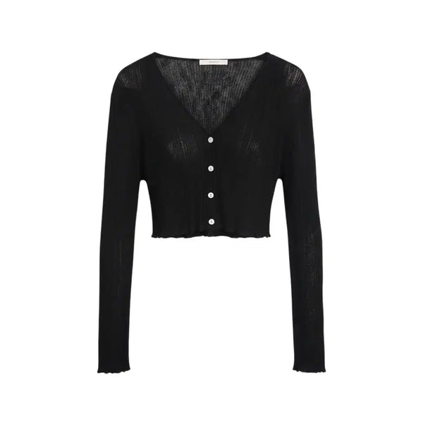 [BUNJANG] THE LIMON Women's See-Through V-Neck Cardigan / 여성F/ THE LIMON 시스루 브이넥 가디건 17-4