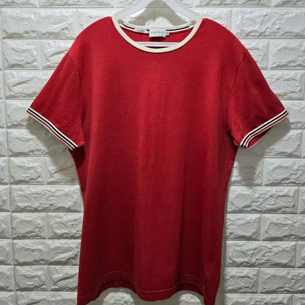 [BUNJANG] Moncler Maglia T-Shirt Red White Navy XL / 몽클레르 마글리아 반팔티 XL