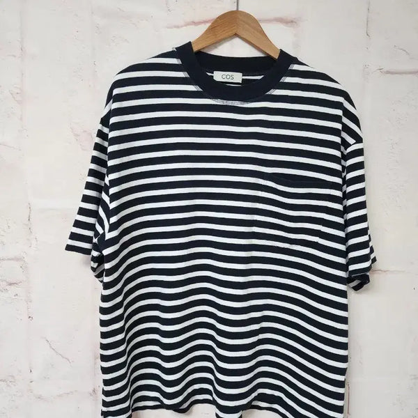 [BUNJANG] COS Oversized Fit Striped T-Shirt (Men's L) / COS  오버핏 티셔츠