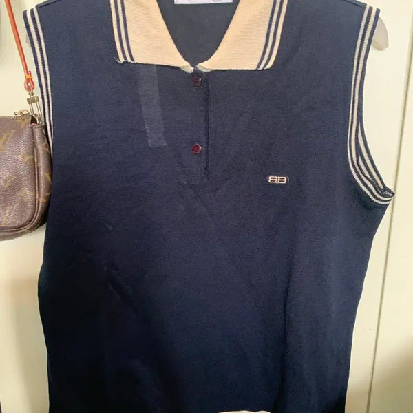 [BUNJANG] Balenciaga Short Sleeve Knit Navy / 발렌시아가 반팔 니트 네이비(정품)
