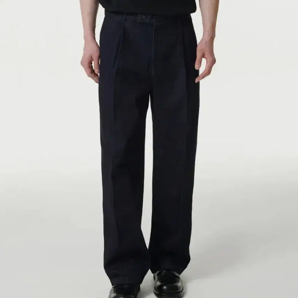 [BUNJANG] Musinsa Standard One-Tuck Wide Denim Slacks Deep Indigo / 무신사스탠다드 원턱 와이드 데님 슬랙스 36사이즈 딥인디고 새상품 판매