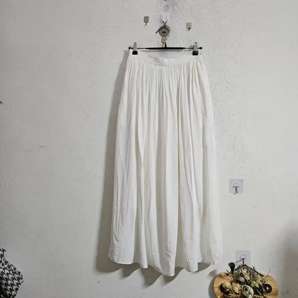 [BUNJANG] White Long Skirt / 화이트 롱 스커트