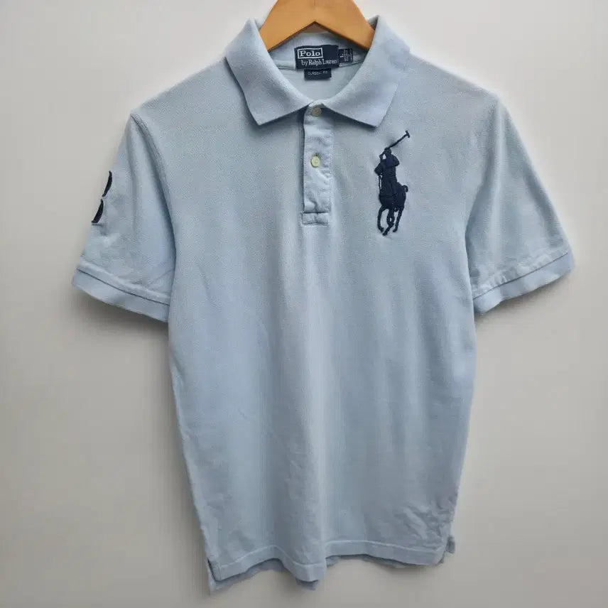 [BUNJANG] Polo Ralph Lauren Big Pony Sky Blue Polo Shirt / [L] 폴로 랄프로렌 빅포니  스카이블루 카라티