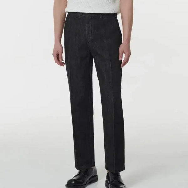 [BUNJANG] Musinsa Standard Straight Denim Slacks - Raw Black (Size 38) / 무신사스탠다드 스트레이트 데님 슬랙스 38사이즈 로우블랙 새상품판매