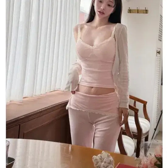 [BUNJANG] Kinda Me Cotton Eyelet Set / 카인다미 코튼 아일렛 세트