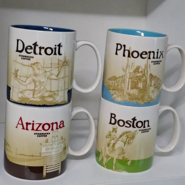 [BUNJANG] Starbucks North America Icon City Mug Set (Arizona, Detroit, Boston, Phoenix) / 스타벅스 북미아이콘시티머그 4종