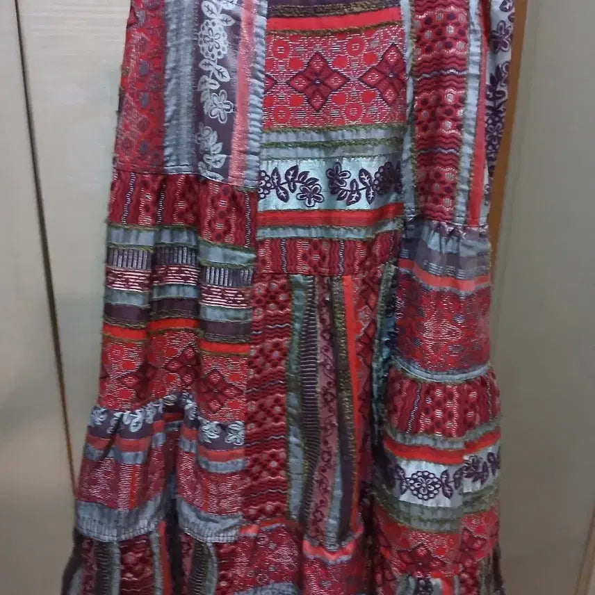 [BUNJANG] Oilily Patchwork Long Skirt / 오일릴리 패치워크 롱 스커트