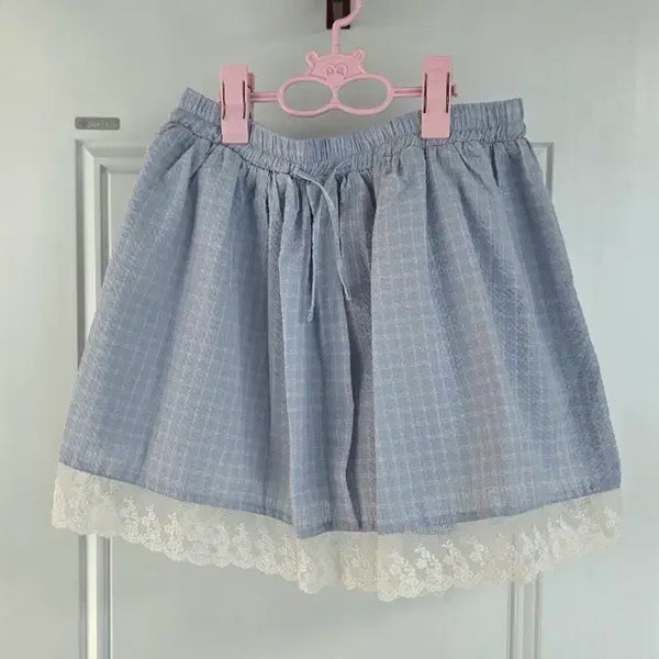 [BUNJANG] Plus Size Lace Skirt Pants (Size 88-99) / 새상품 빅사이즈 레이스 치마바지(88-99)