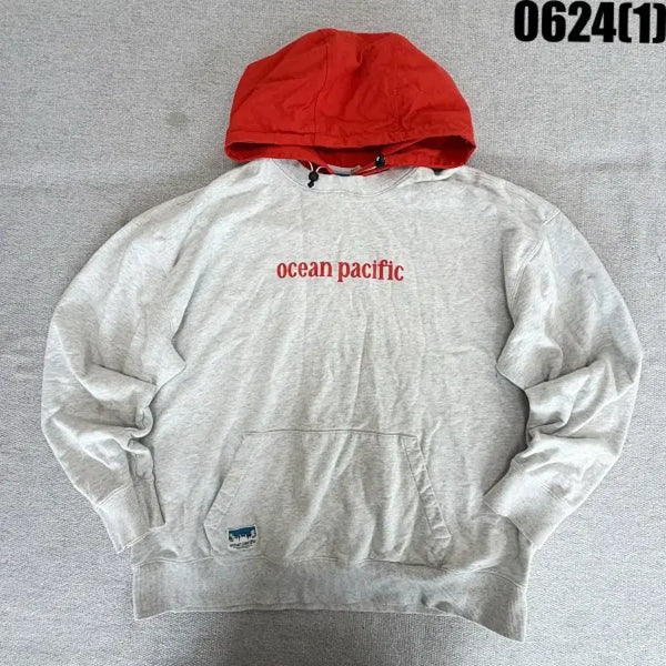 [BUNJANG] Ocean Pacific Light Gray Hoodie L / 오션퍼시픽 후드티 라이트그레이 L