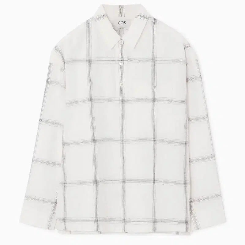 [BUNJANG] COS Oversized Half Placket Linen Shirt S / COS 오버사이즈 하프 플래킷 리넨 셔츠 S