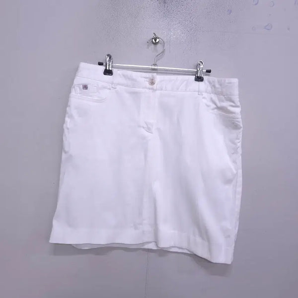 [BUNJANG] Hazzys White Span Skirt / 헤지스) 화이트 스판 스커트 -73