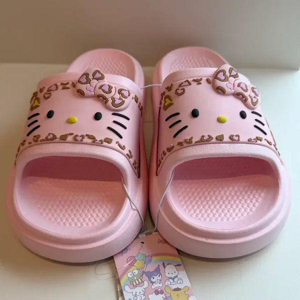 [BUNJANG] Sanrio Hello Kitty Pink Leopard Print Slippers (240mm) / [새상품] 산리오 헬로키티 핑크 호피 슬리퍼 240mm