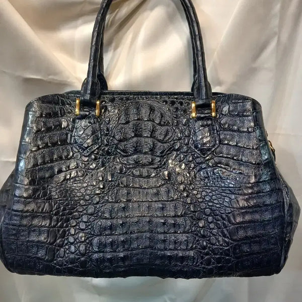 [BUNJANG] Navy Crocodile Bag / 네이비 악어  가방