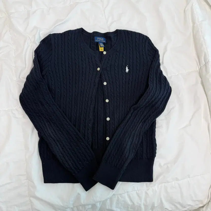 [BUNJANG] Polo Ralph Lauren Girls Cardigan Navy Size 12-14 / 폴로 걸즈 가디건 12-14 네이비